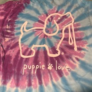 Small Purple and Blue Puppie Love tie dye